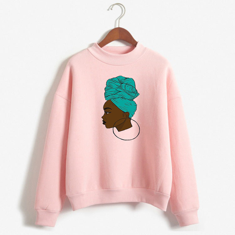 Women's Fashion Loose Pink Sweatshirt.