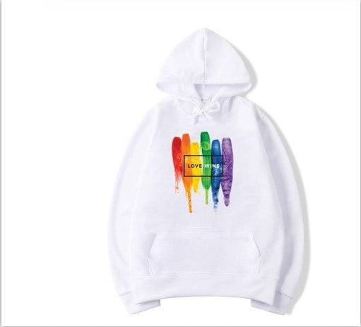 Unisex Pride LGBTQ (LOVE WINS) Cotton Hoodie.