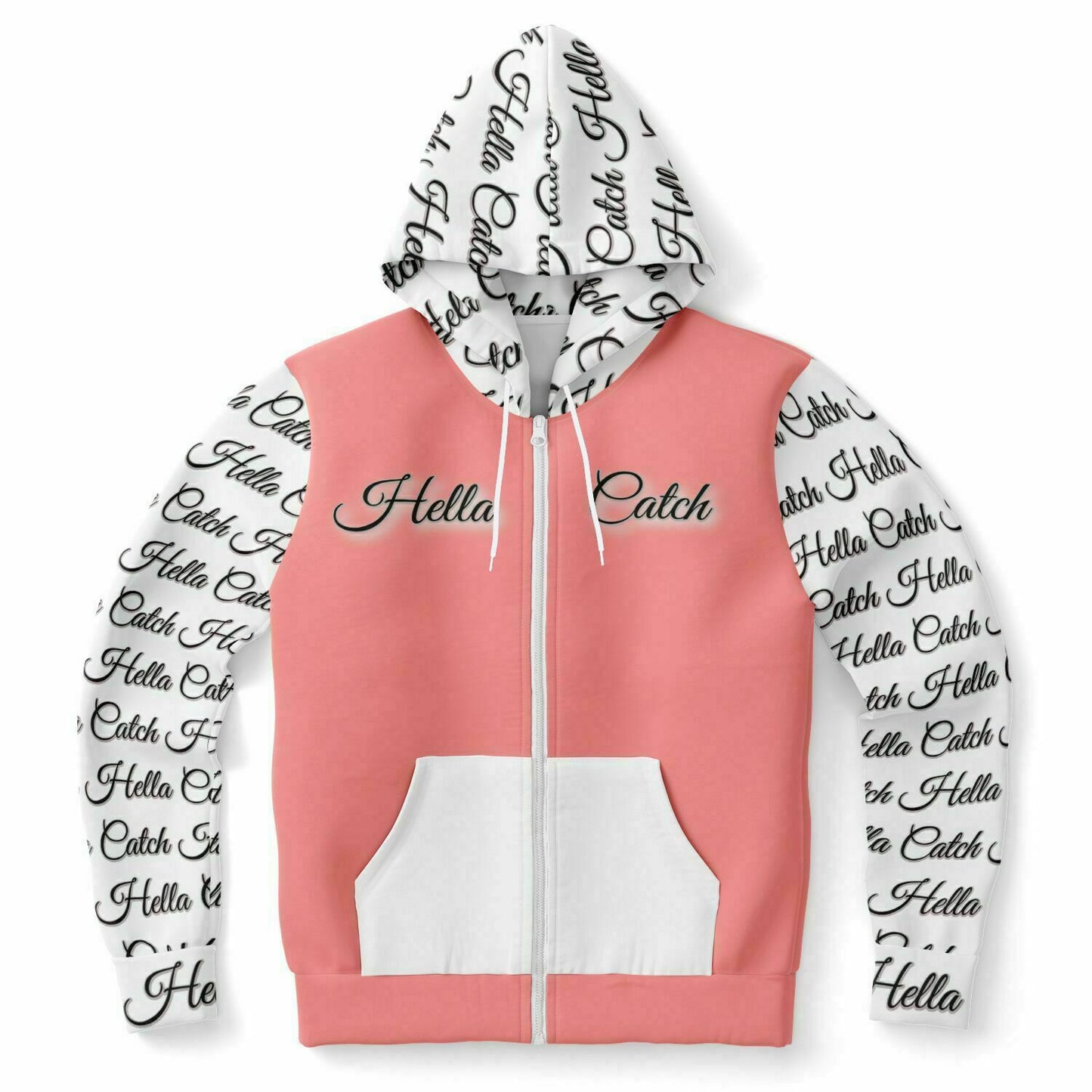 "Hella Catch" Women's Fashion Zip-Up Hoodie - AOP