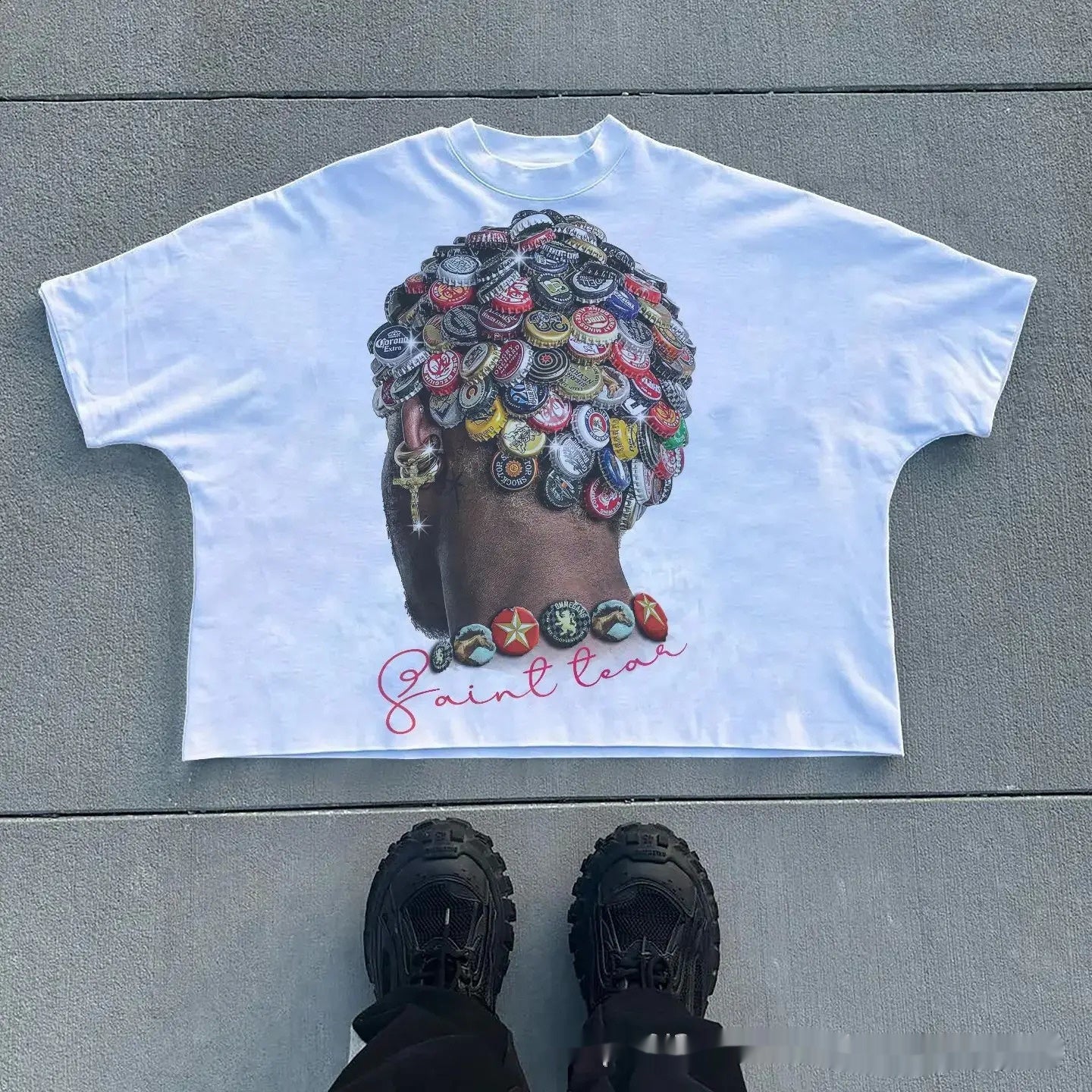 Men's Cotton Oversize Hip-Hop T-Shirts.