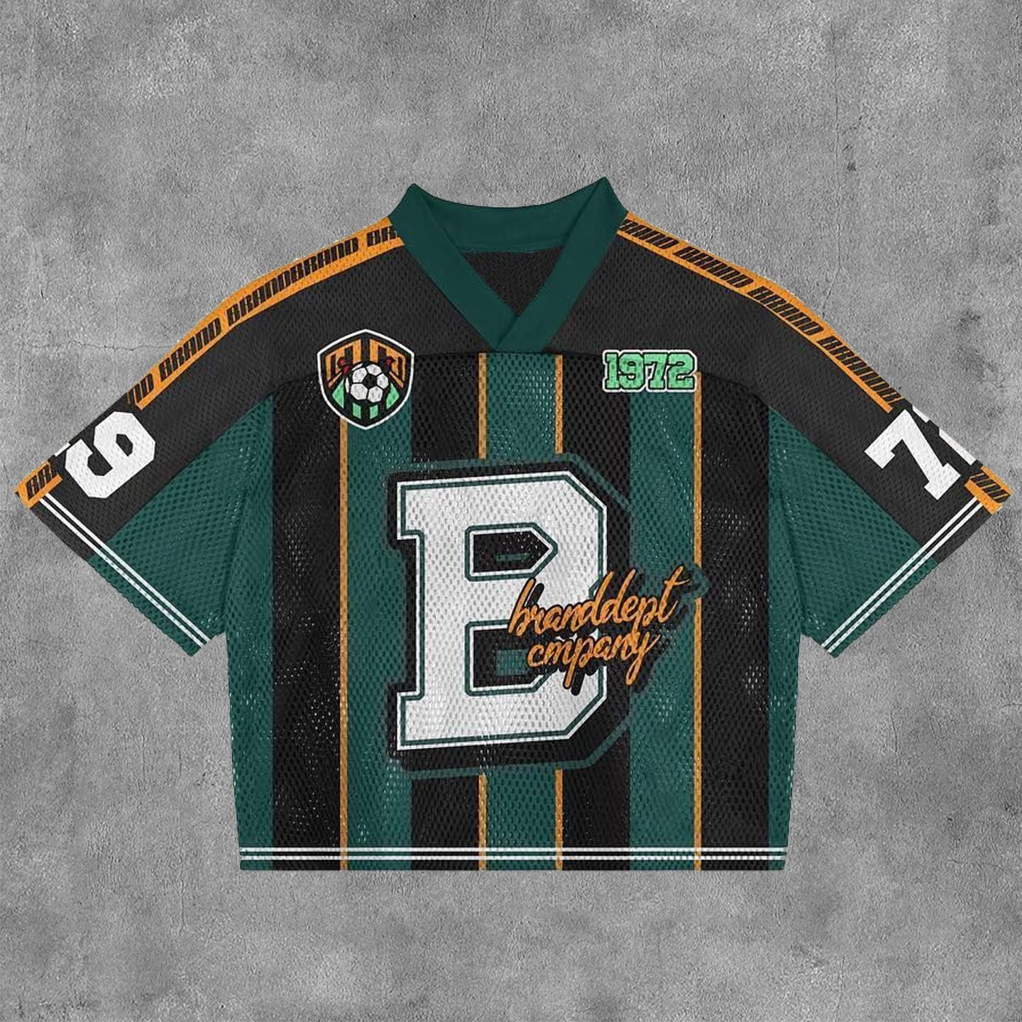 Men's V-Neck Digital Printed Cropped Jerseys.