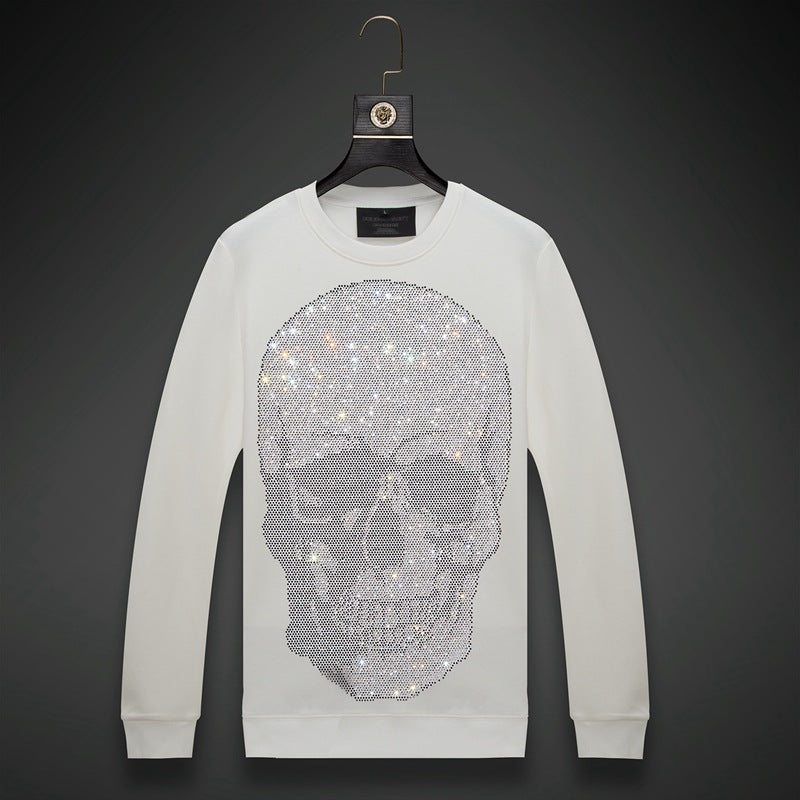 Men's Trendy 100% Cotton Skull Sweatshirt.