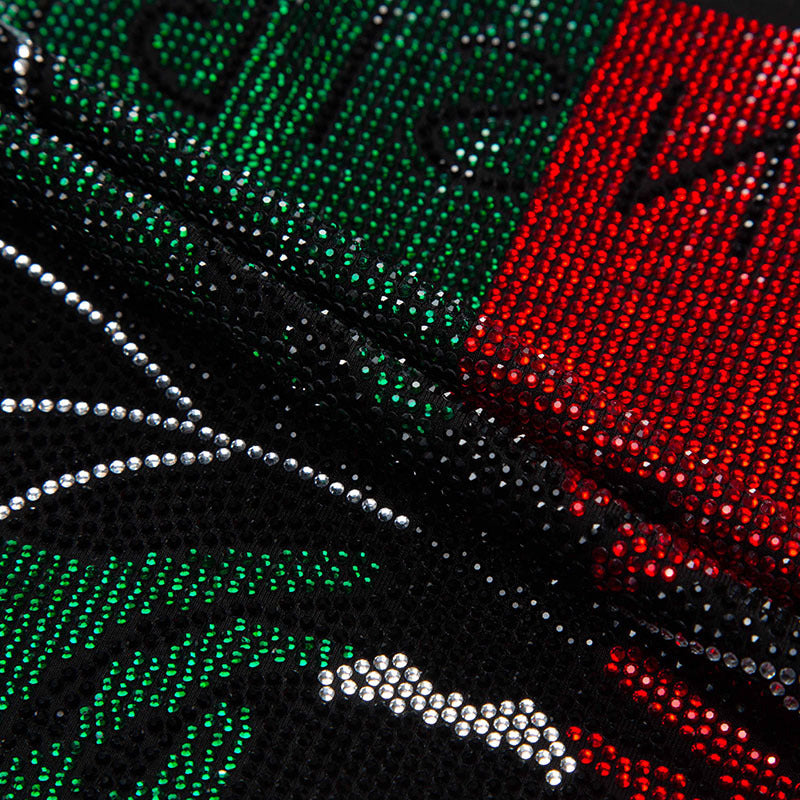 Women's Lady Bee Rhinestone Hot Fixed Short Sleeve T-Shirt.