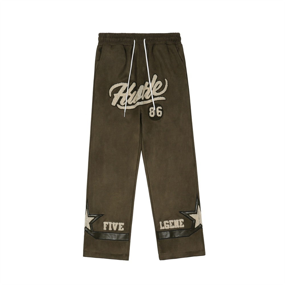 Men's Letter Patchwork Fashion Pants.