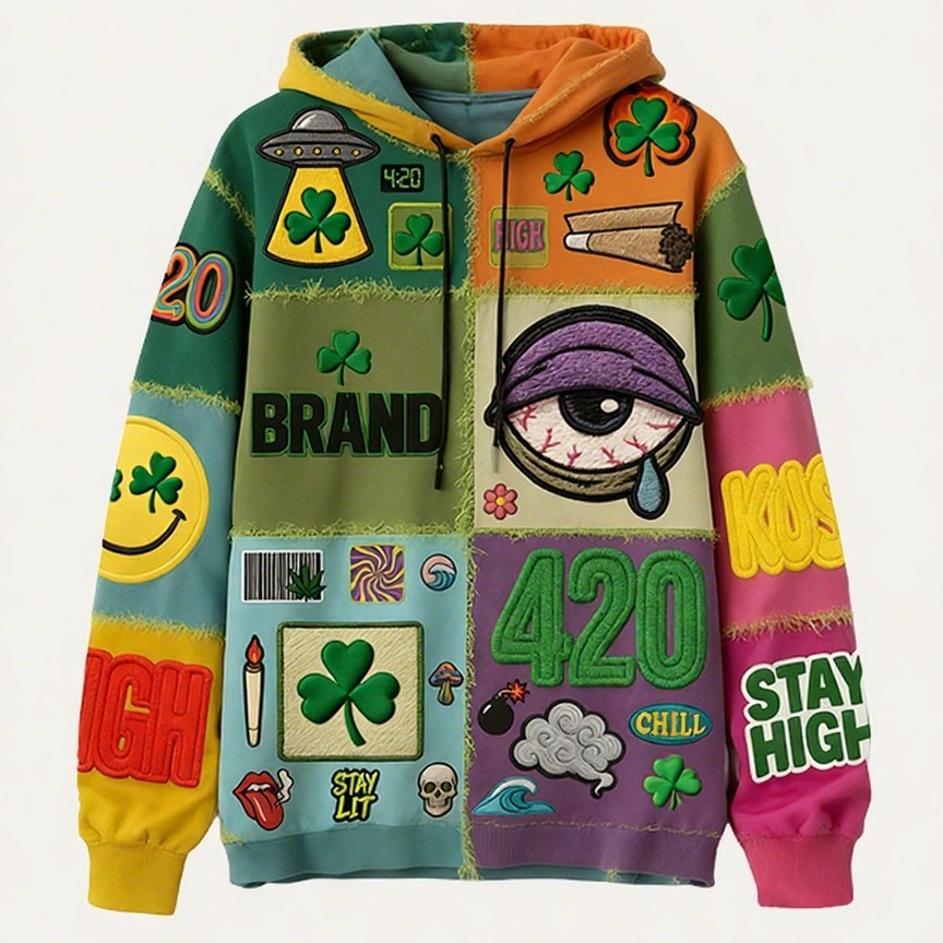 Unisex 420 Fashion Hip-Hop Hoodie.