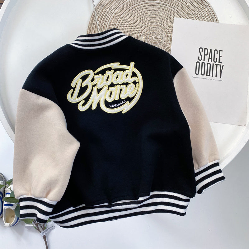 Boys Cotton Varsity Jacket.