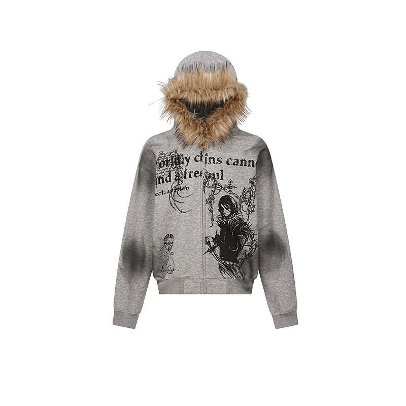 Men's Autumn New High Street Hoodie Coat.