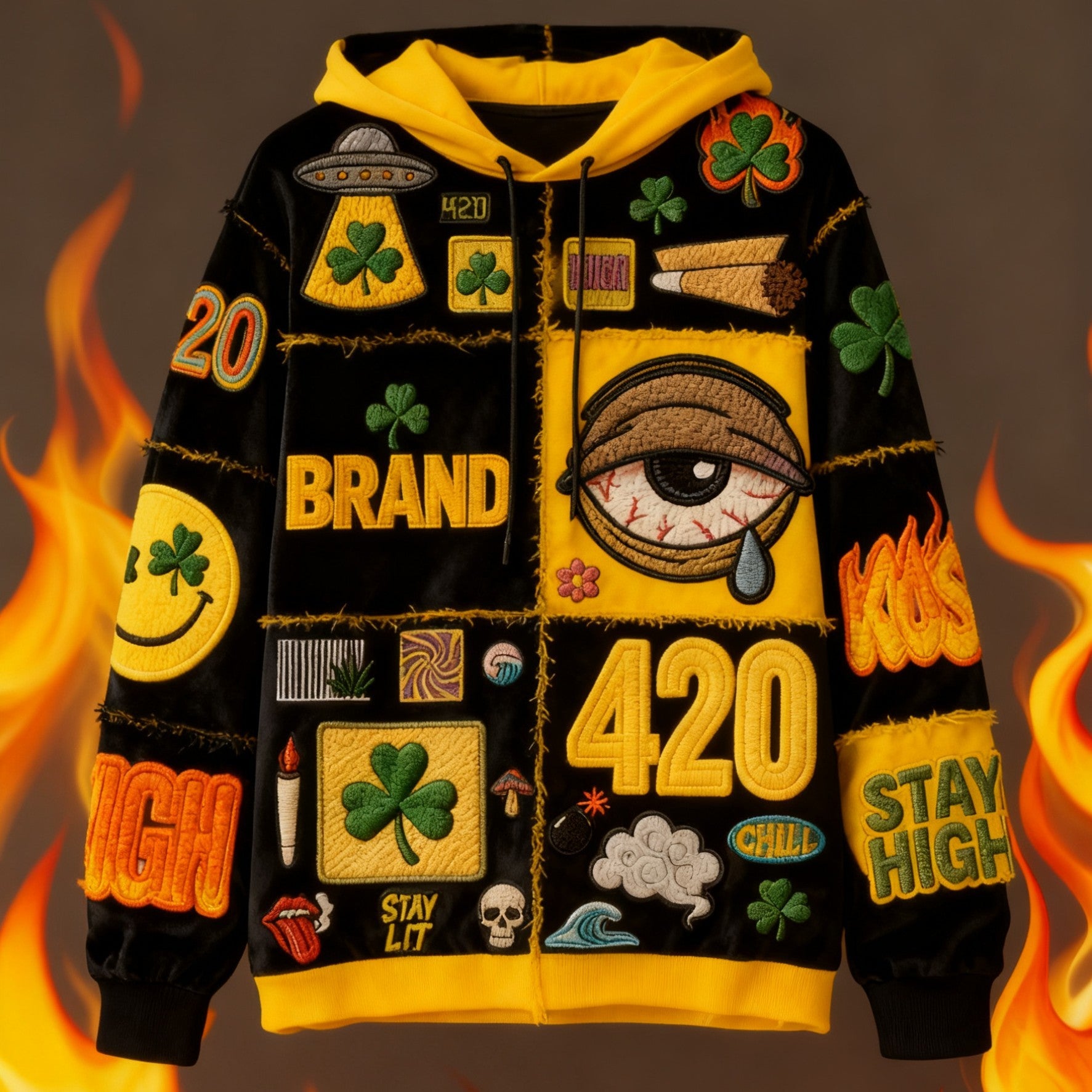 Unisex 420 Fashion Hip-Hop Hoodie.