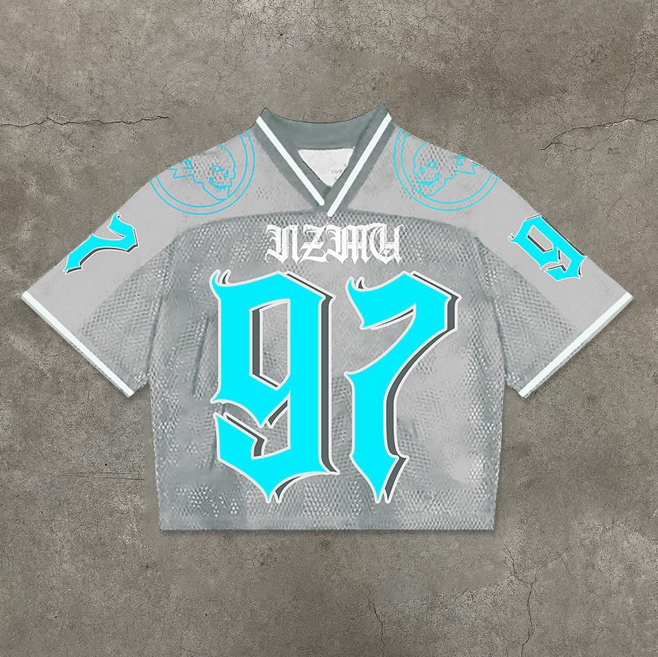 Men's V-Neck Digital Printed Cropped Jerseys.