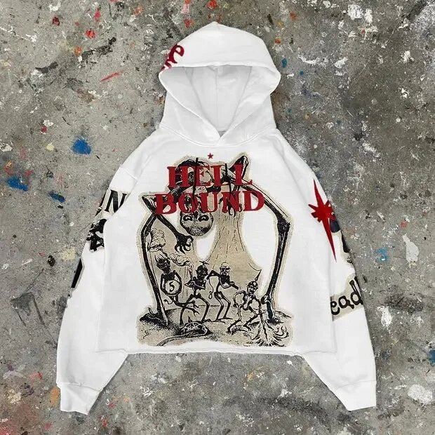 Men's Gothic Streetwear Hoodie.