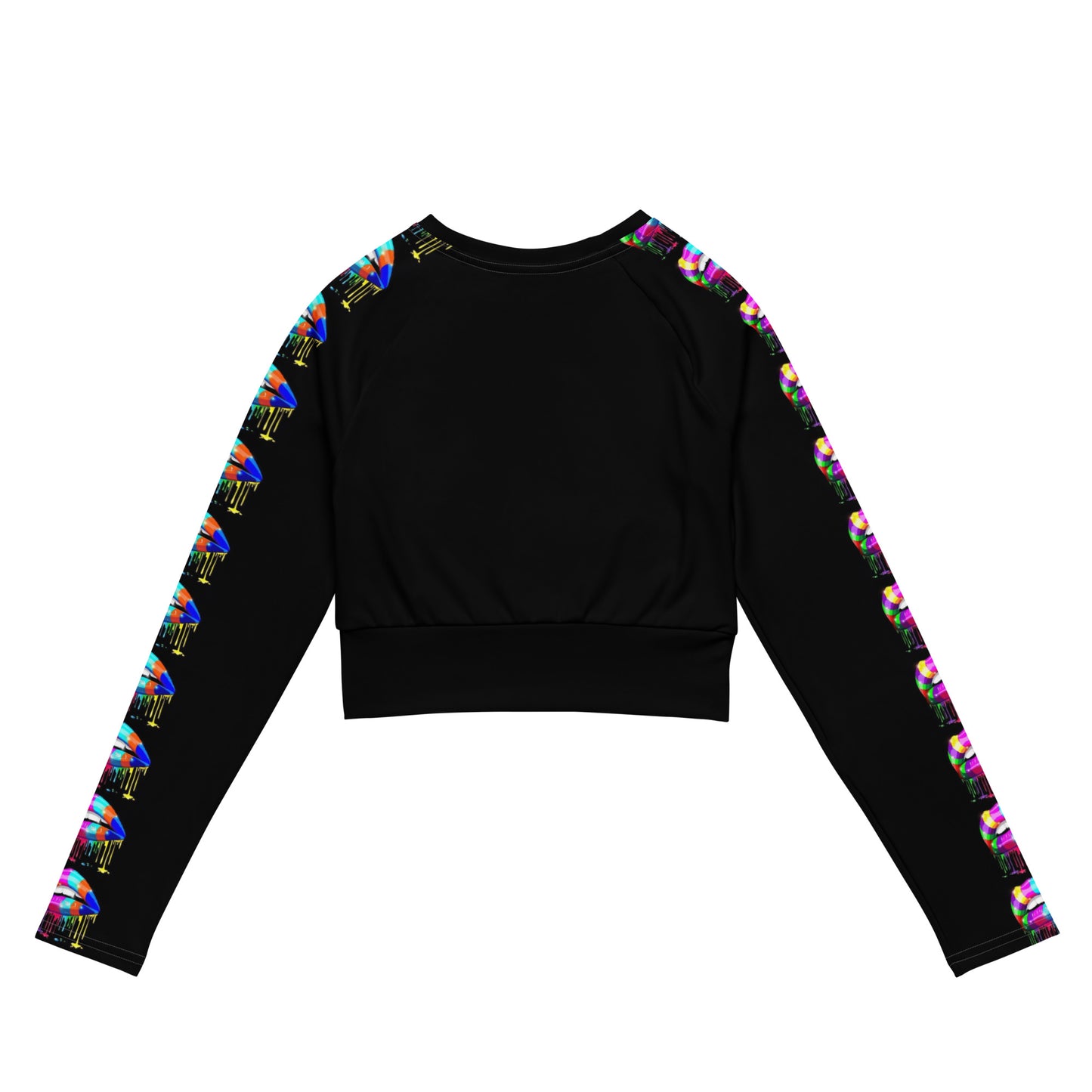 "Hella Catch" Women's (Kissy) long-sleeve crop top