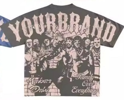 Men's Hip-Hop Graphic Cotton T-Shirt.