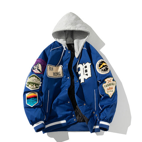 Men's Fashionable Letter Badge Jacket.