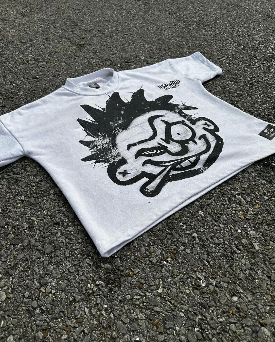 Men's Cartoon Pattern Hip-Hop T-Shirt.