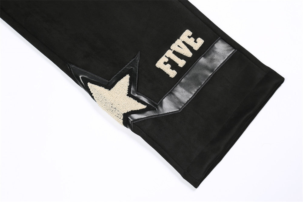 Men's Letter Patchwork Fashion Pants.