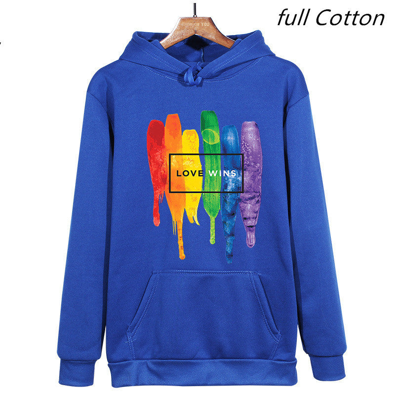 Unisex Pride LGBTQ (LOVE WINS) Cotton Hoodie.