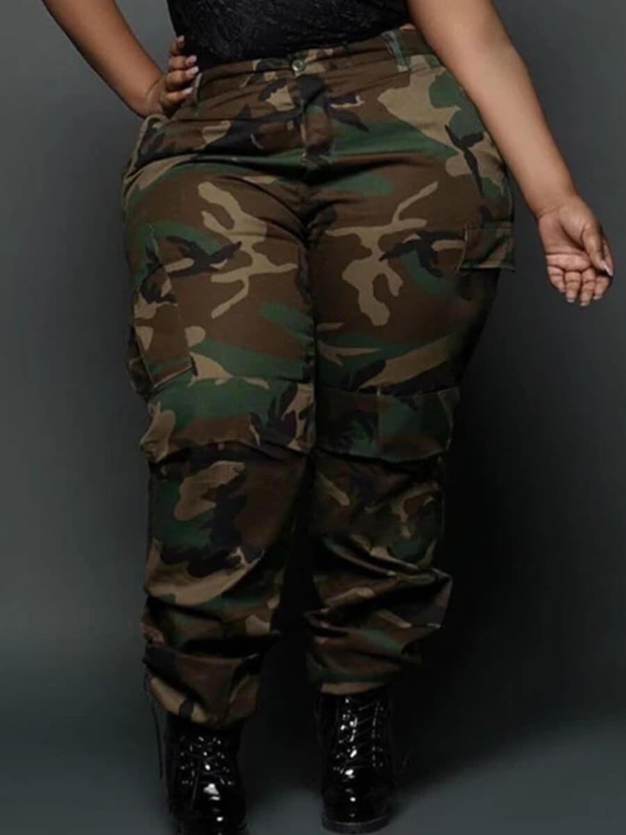 Women's Plus Size Camo Pants.