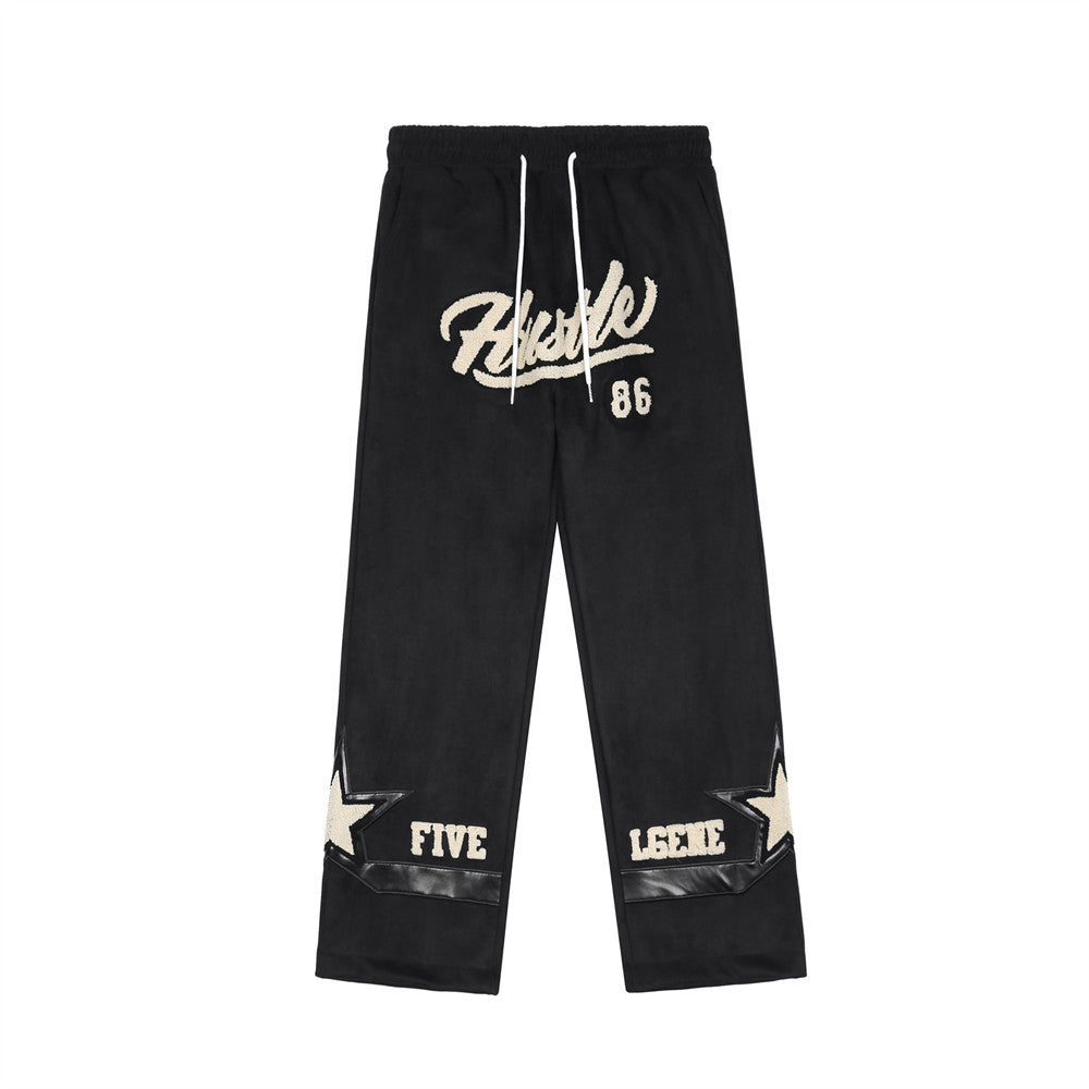 Men's Letter Patchwork Fashion Pants.