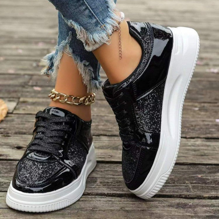 Women's Fashion Sequin Non-Slip Walking Sneakers.