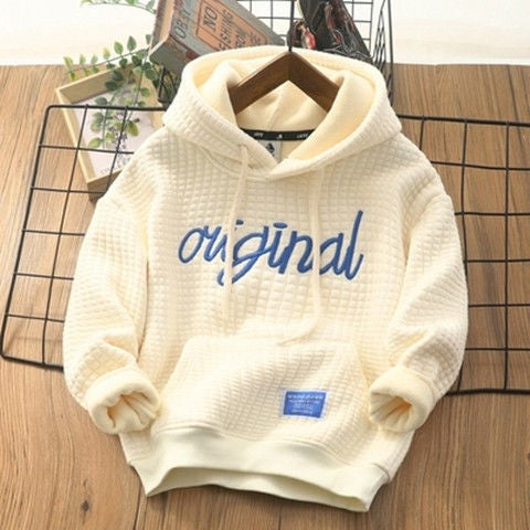 Boy's Embroidered Fleece Hoodie.