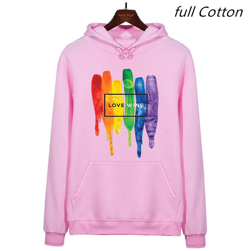 Unisex Pride LGBTQ (LOVE WINS) Cotton Hoodie.