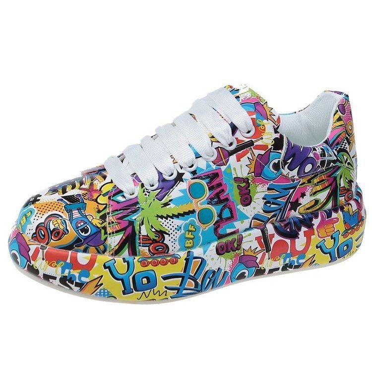 Women's Graffiti Casual Sports Sneakers.