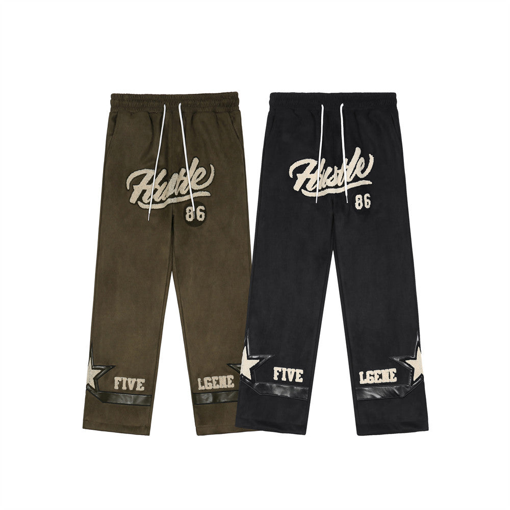 Men's Letter Patchwork Fashion Pants.