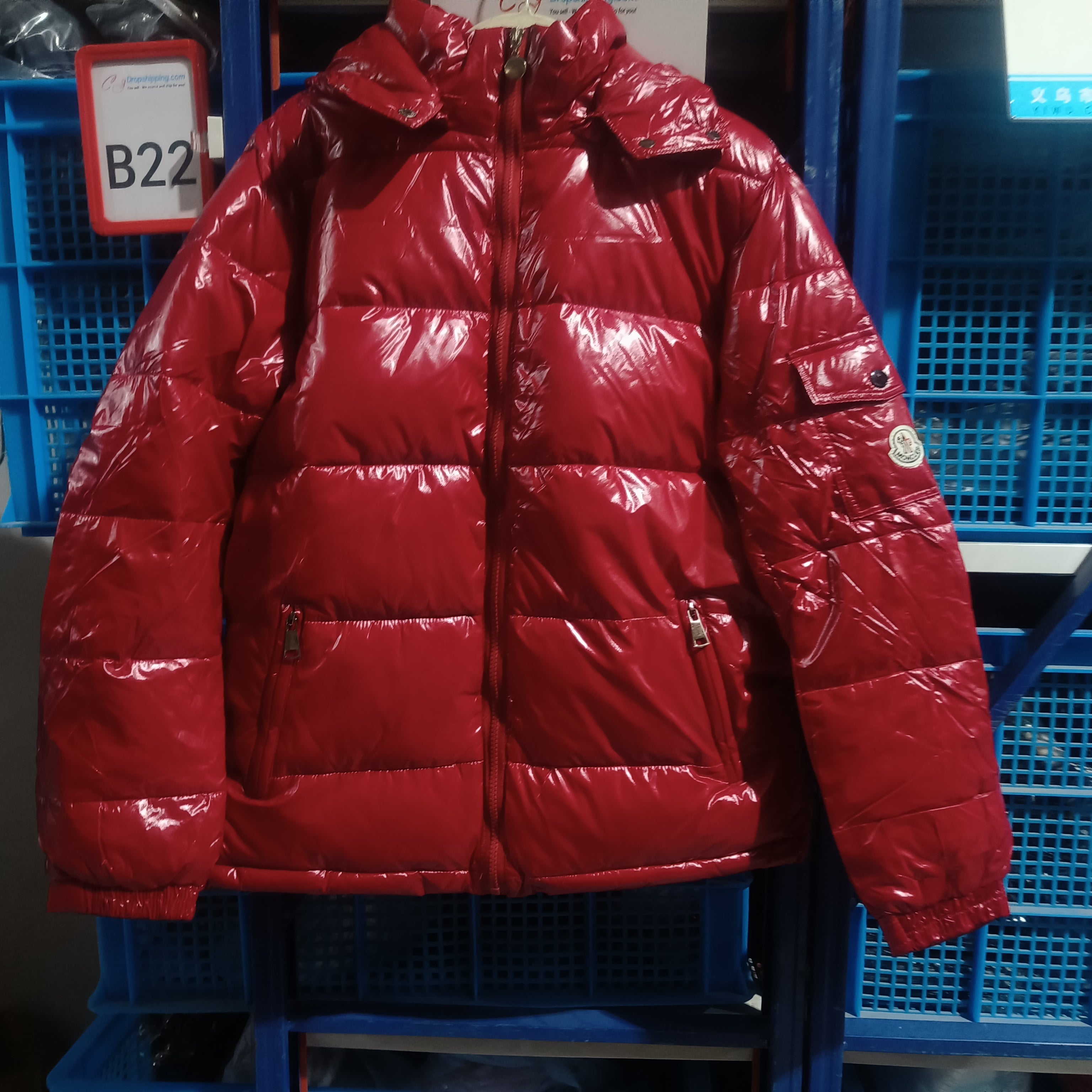 Unisex "Moncler" Hooded Down Puffer Jacket.