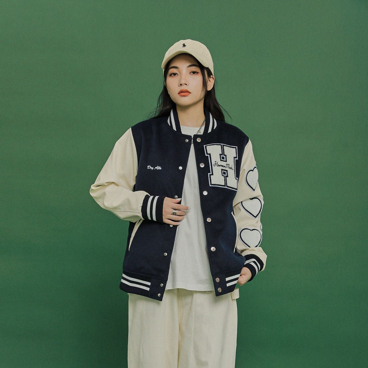 Unisex Cotton Varsity Jacket.