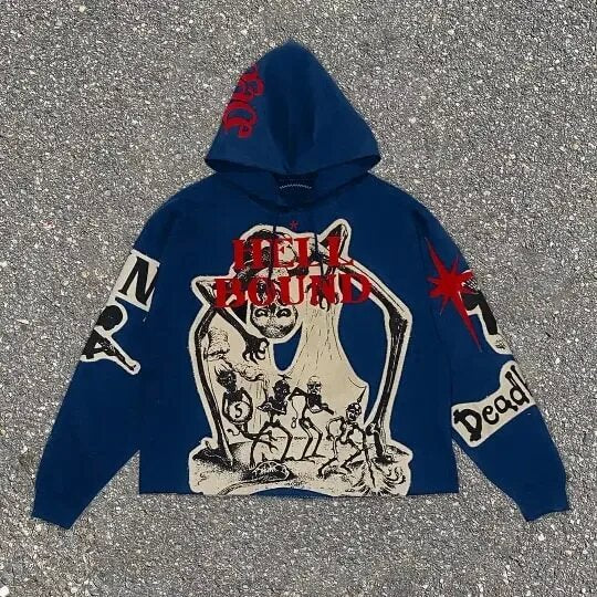 Men's Gothic Streetwear Hoodie.