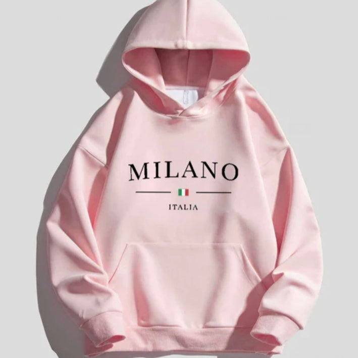 Women's Fleece-Lined (MILANO) Solid Color Hoodie.