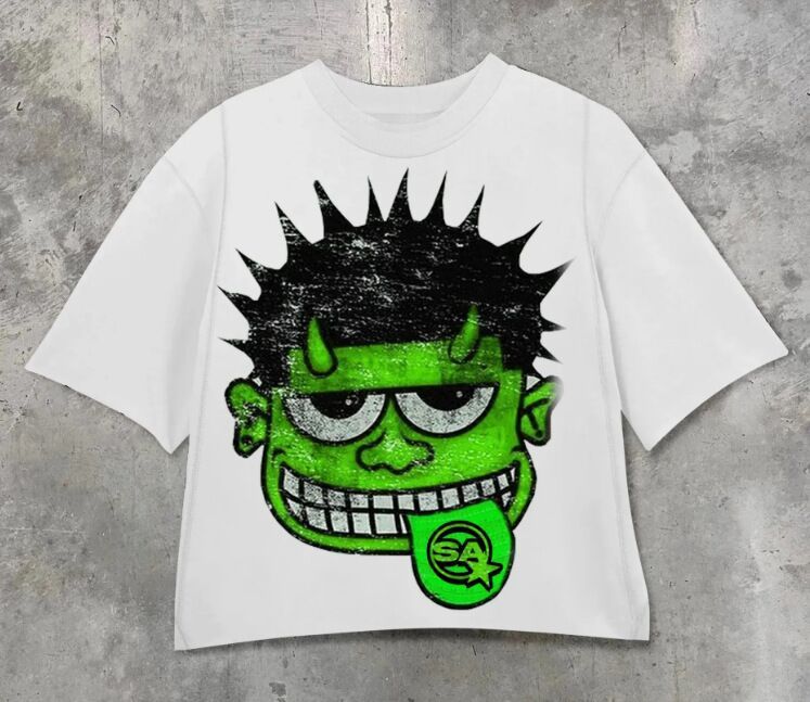 Men's Cotton Hip-Hop Crew Neck T-Shirt.