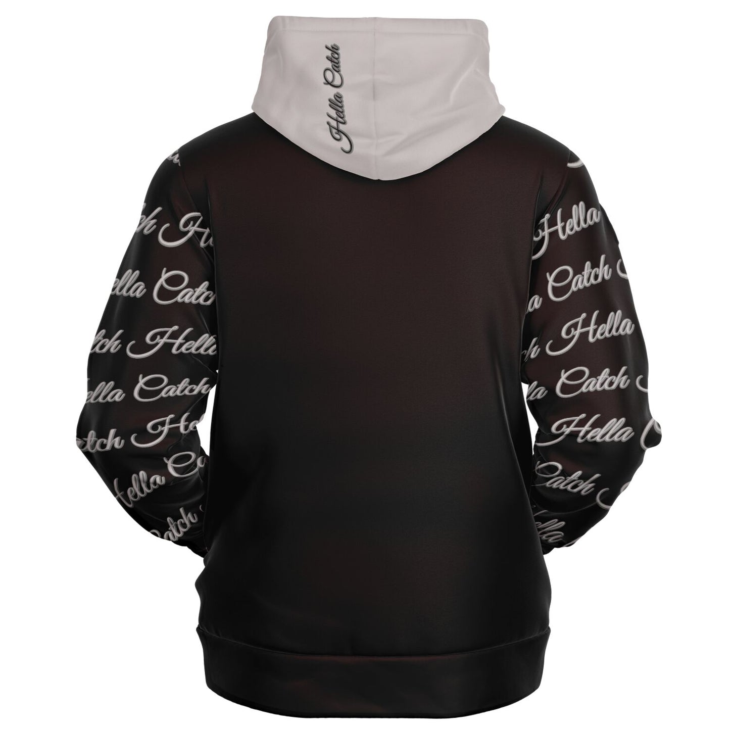 "Hella Catch" Men's Athletic Zip-Up Hoodie - AOP