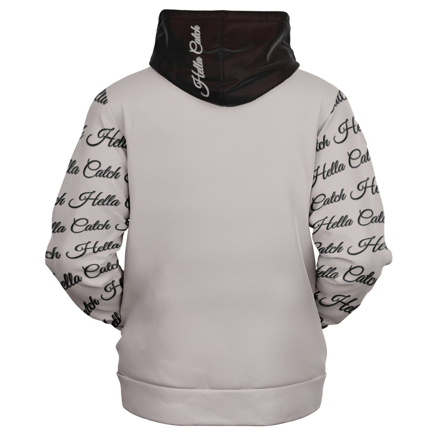 "Hella Catch" Men's Athletic Zip-Up Hoodie - AOP