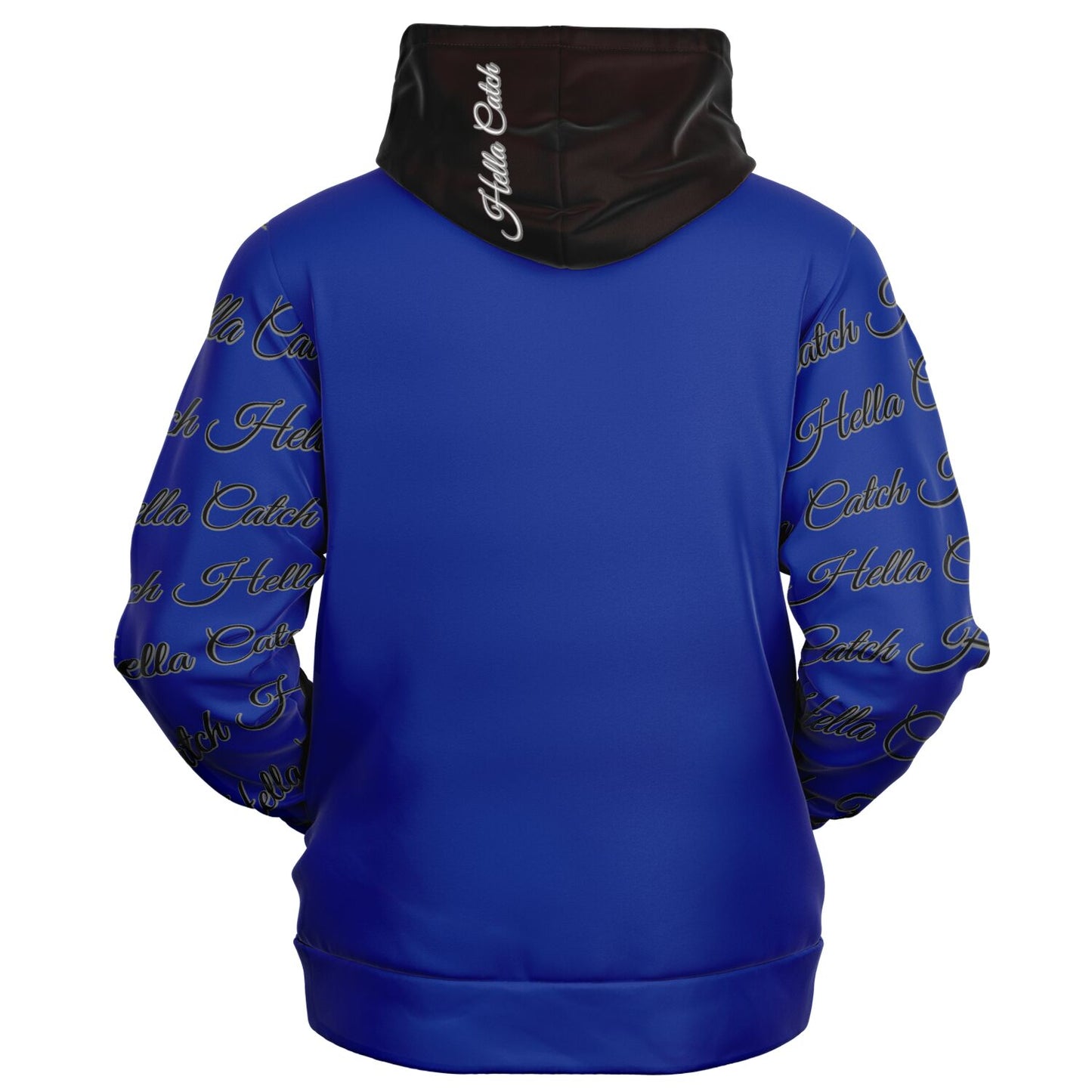 "Hella Catch" Men's Athletic Zip-Up Hoodie - AOP