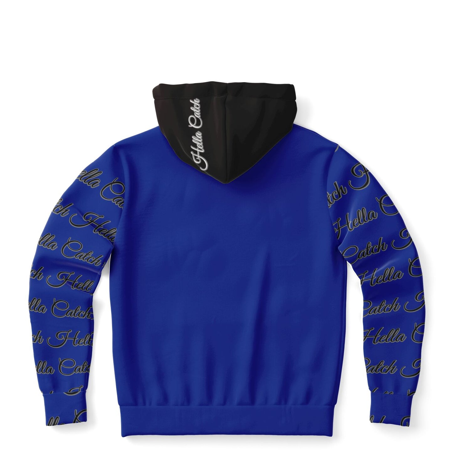 "Hella Catch" Men's Athletic Zip-Up Hoodie - AOP