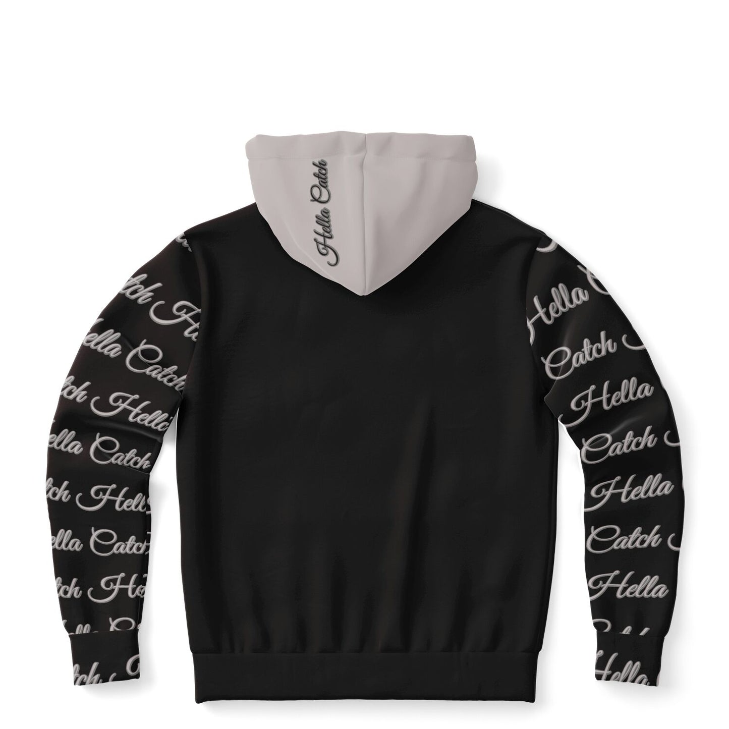 "Hella Catch" Men's Athletic Zip-Up Hoodie - AOP