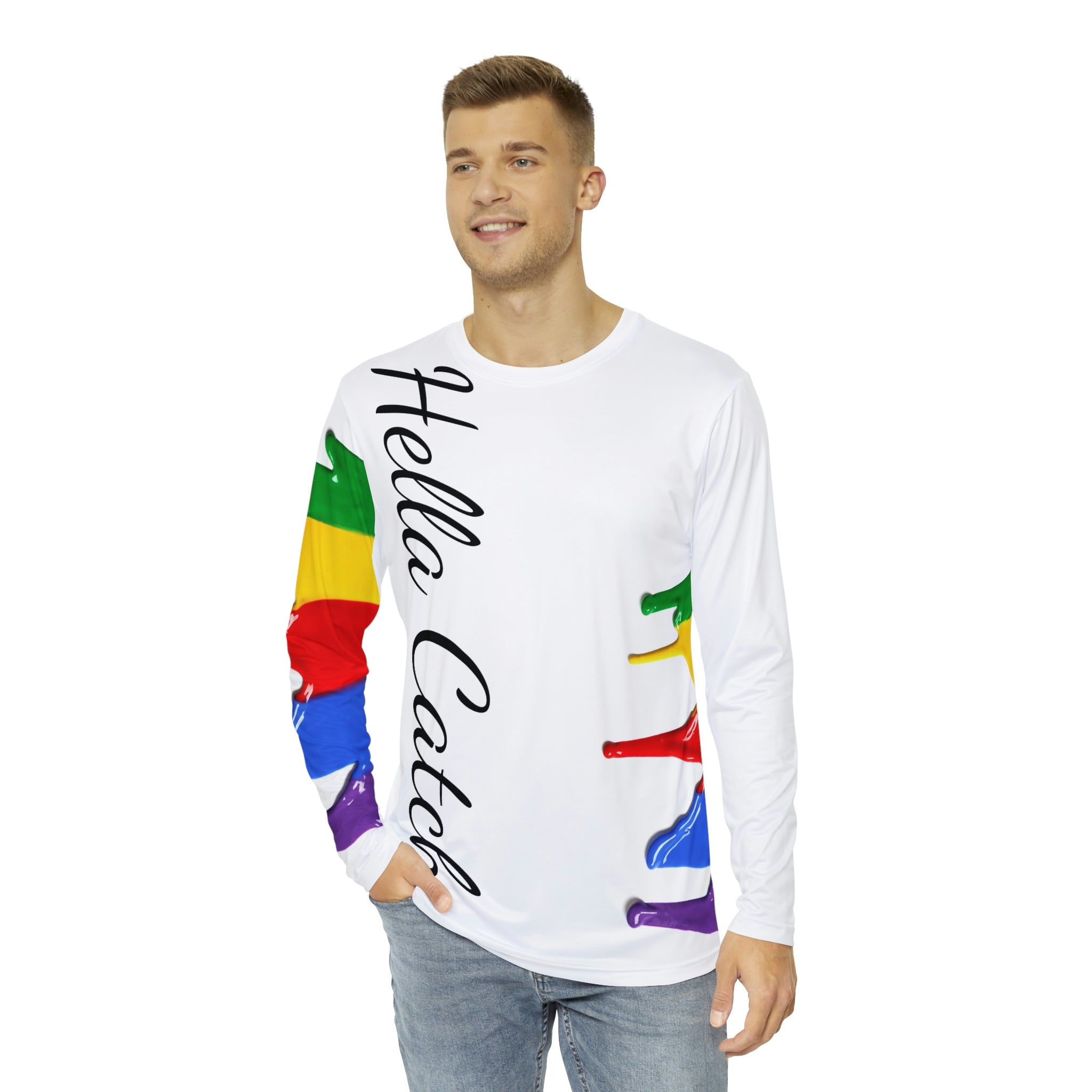"Hella Catch" Men's Long Sleeve AOP Shirt