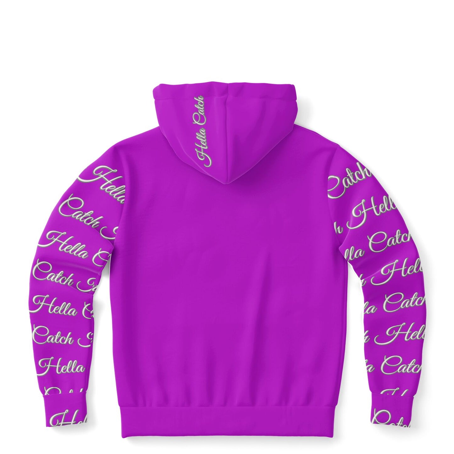 "Hella Catch" Women's Athletic Zip-Up Hoodie - AOP