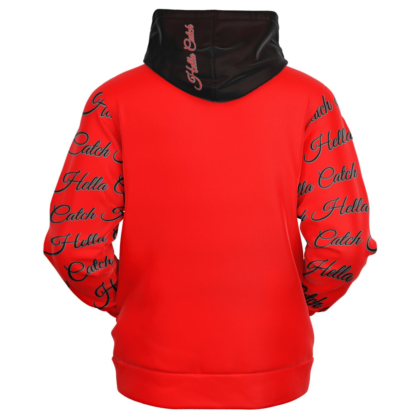 "Hella Catch" Men's Athletic Zip-Up Hoodie - AOP