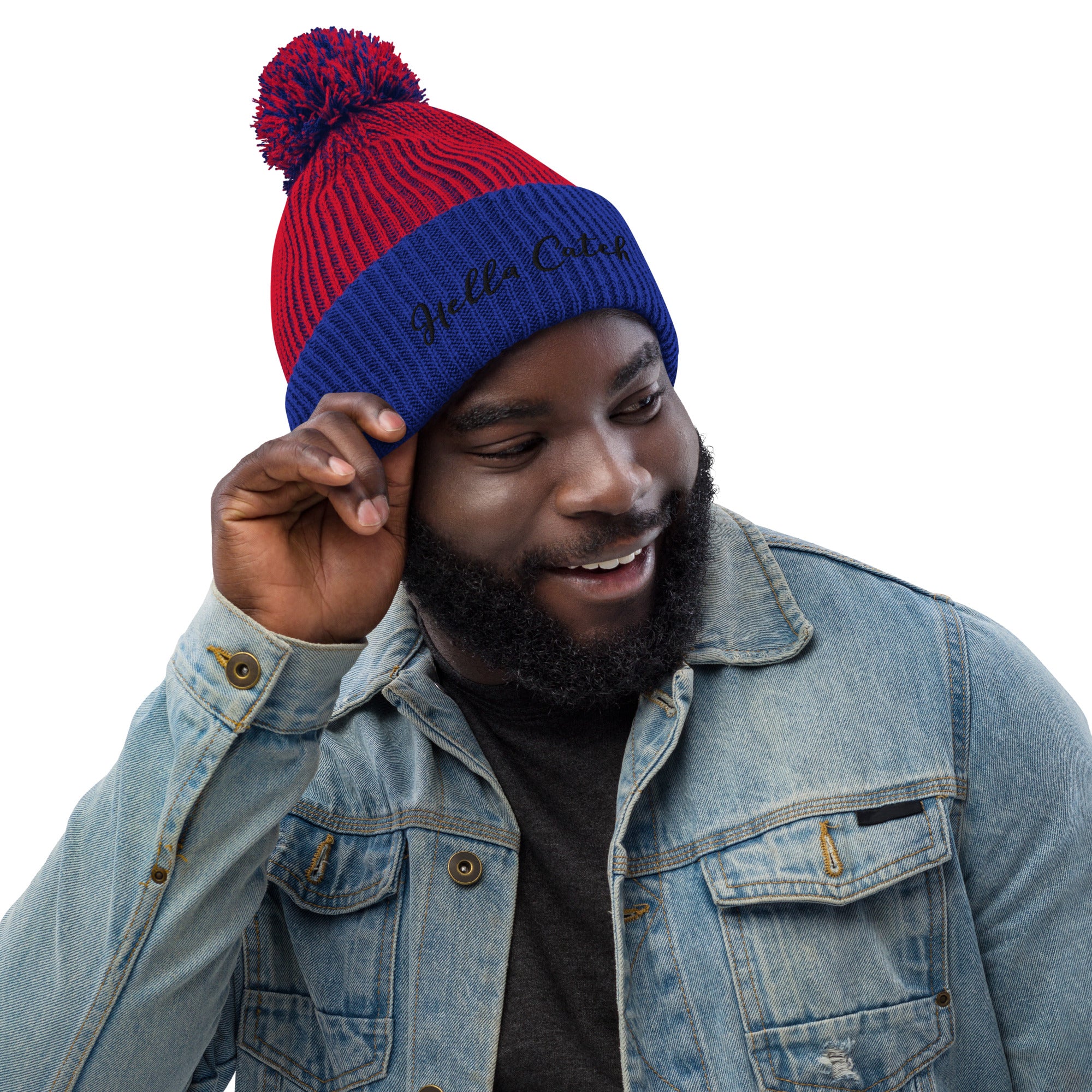 "Hella Catch" Pom-Pom Beanie