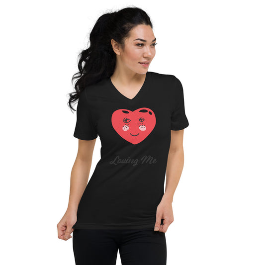 Unisex Short Sleeve V-Neck T-Shirt